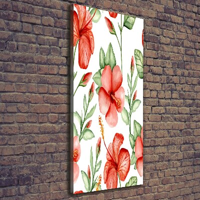 Canvas wall art Tropical flowers