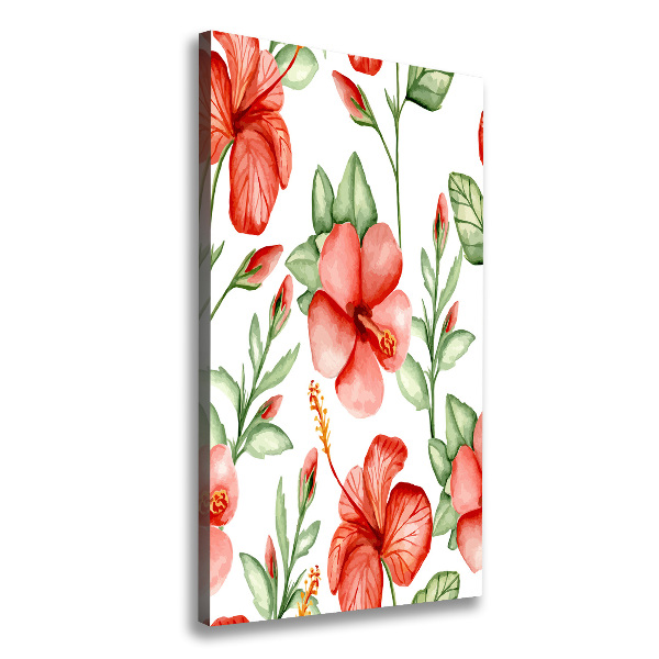 Canvas wall art Tropical flowers