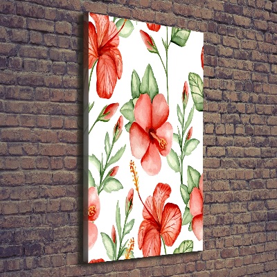 Canvas wall art Tropical flowers