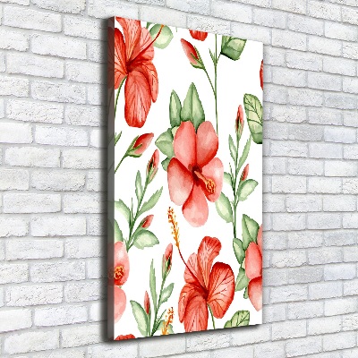 Canvas wall art Tropical flowers