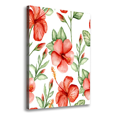 Canvas wall art Tropical flowers