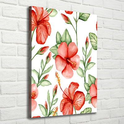 Canvas wall art Tropical flowers