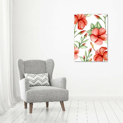 Canvas wall art Tropical flowers