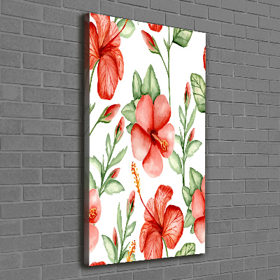 Canvas wall art Tropical flowers