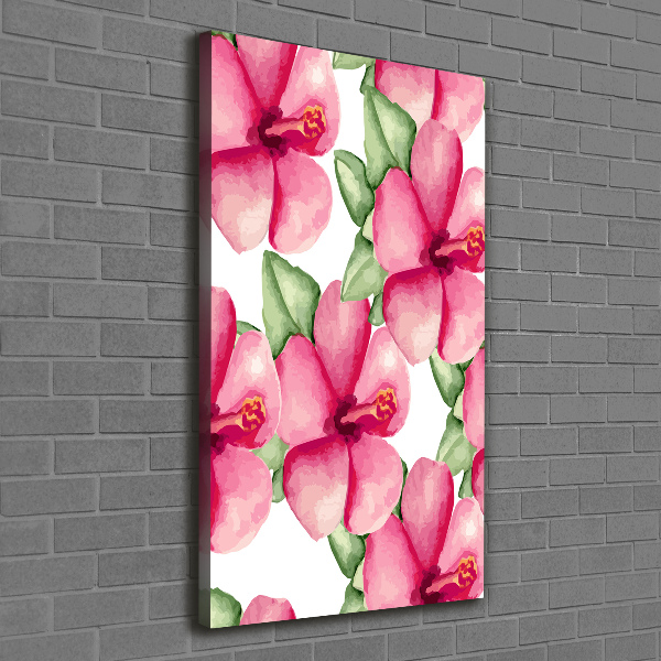 Canvas wall art Tropical flowers