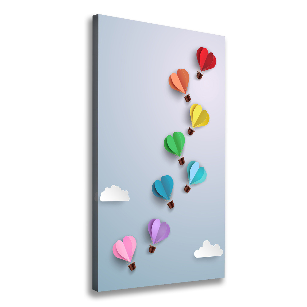 Large canvas wall art Heart balloons