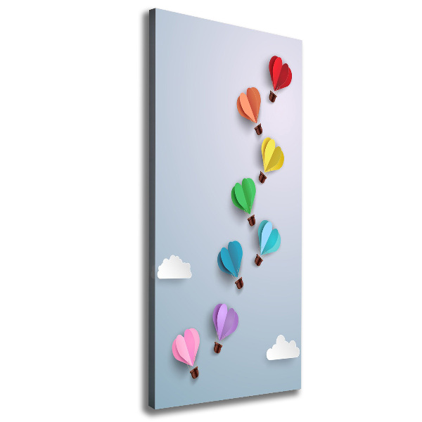 Large canvas wall art Heart balloons