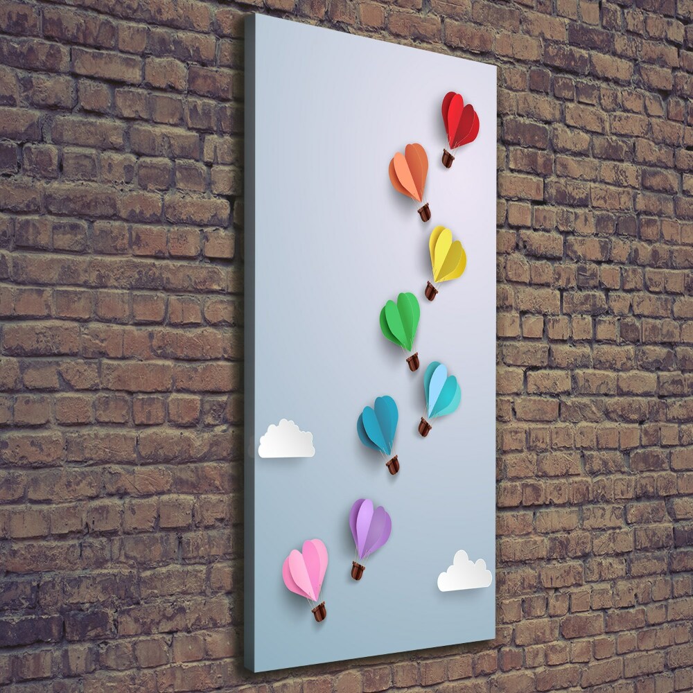 Large canvas wall art Heart balloons