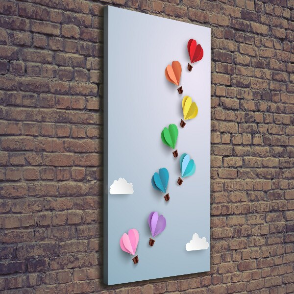 Large canvas wall art Heart balloons