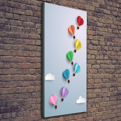 Large canvas wall art Heart balloons