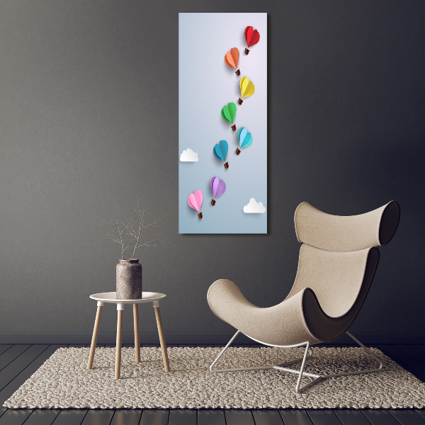 Large canvas wall art Heart balloons