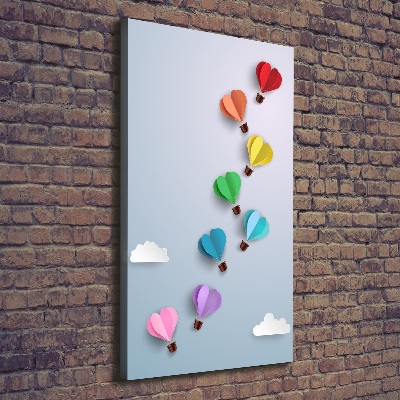 Large canvas wall art Heart balloons