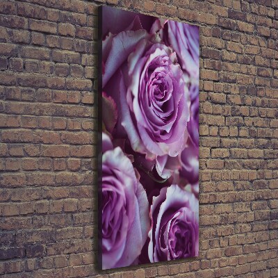 Canvas wall art Purple roses