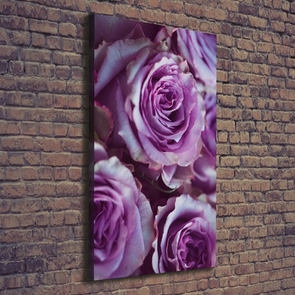 Canvas wall art Purple roses