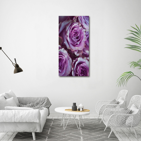 Canvas wall art Purple roses