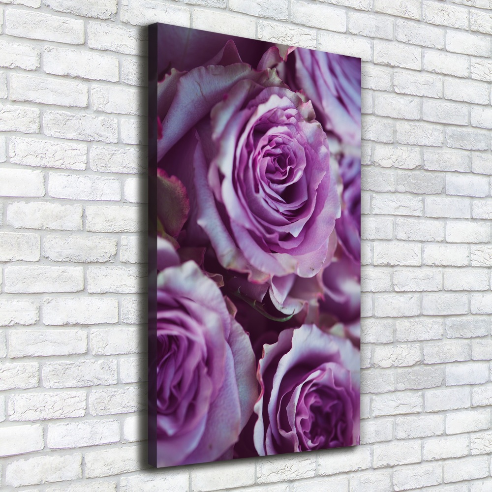 Canvas wall art Purple roses