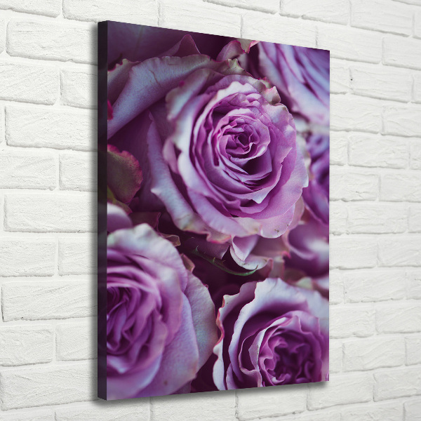 Canvas wall art Purple roses