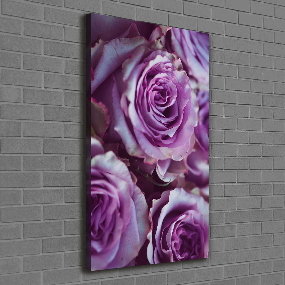 Canvas wall art Purple roses