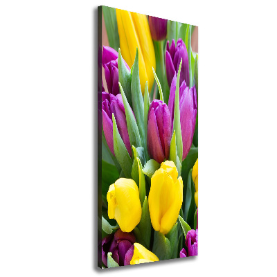 Canvas wall art Colorful tulips