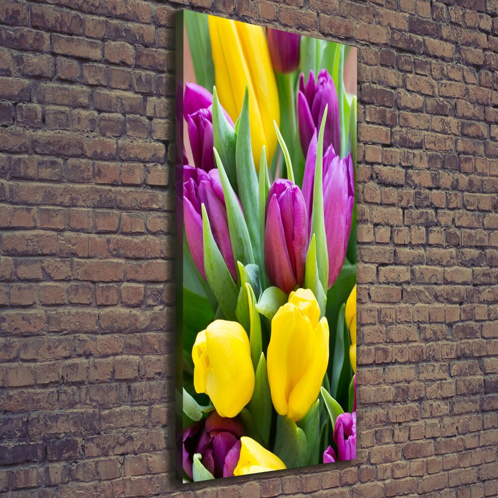 Canvas wall art Colorful tulips