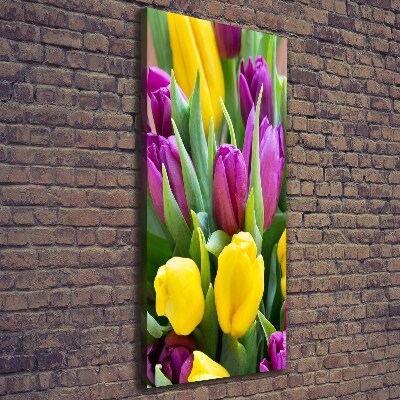 Canvas wall art Colorful tulips