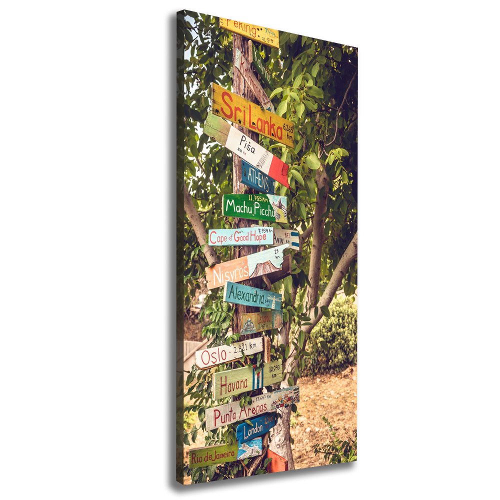 Canvas wall art Signpost