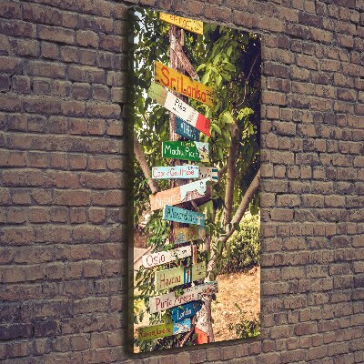 Canvas wall art Signpost