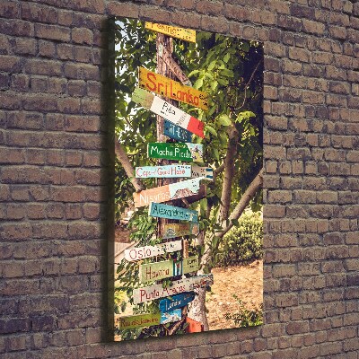 Canvas wall art Signpost