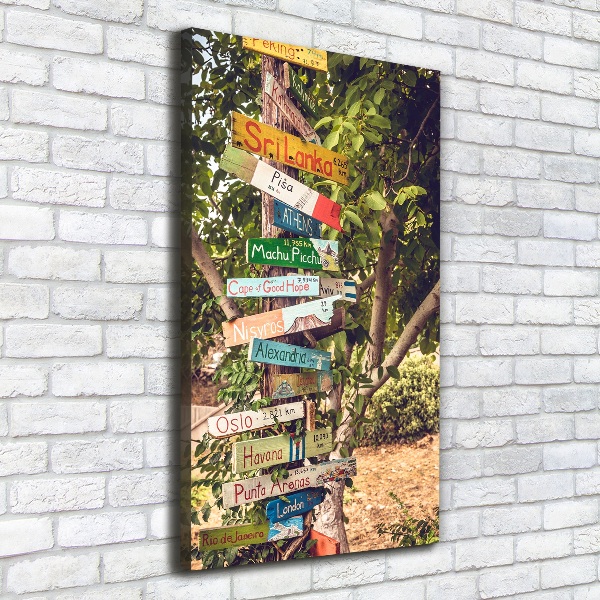 Canvas wall art Signpost