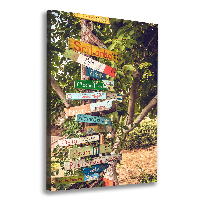 Canvas wall art Signpost