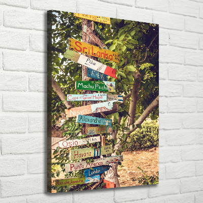 Canvas wall art Signpost