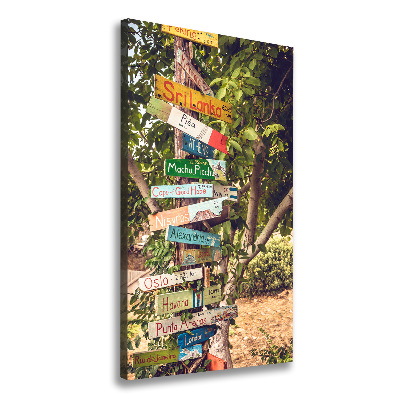 Canvas wall art Signpost