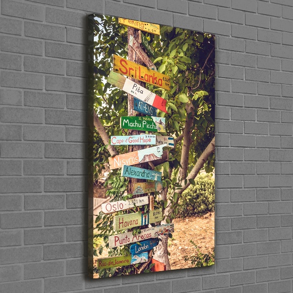 Canvas wall art Signpost