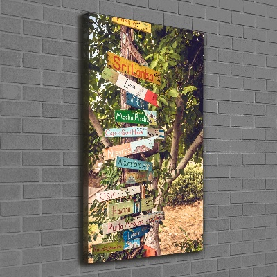 Canvas wall art Signpost