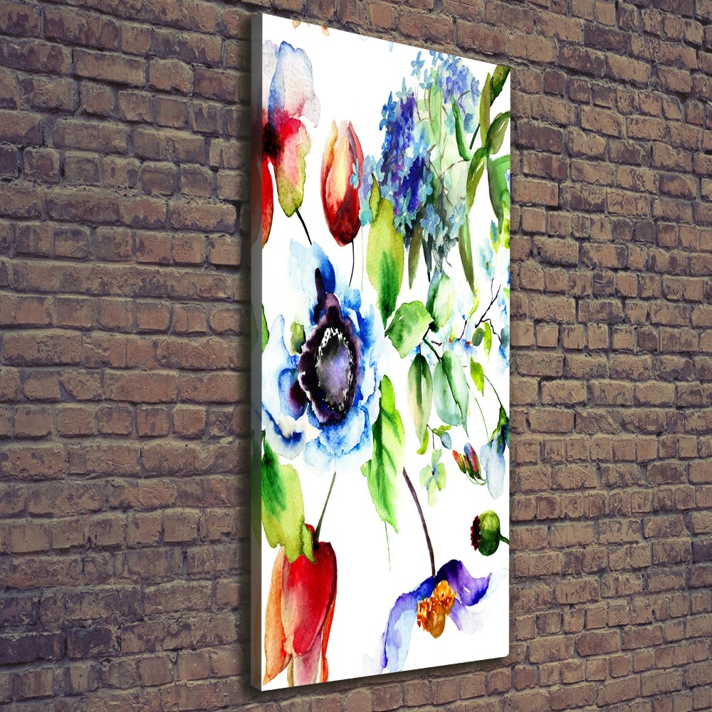 Large canvas wall art Field flowers