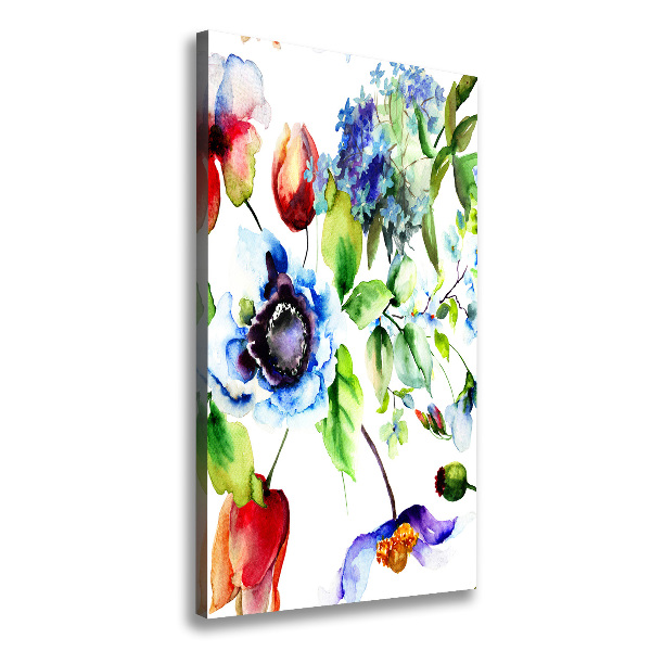 Large canvas wall art Field flowers