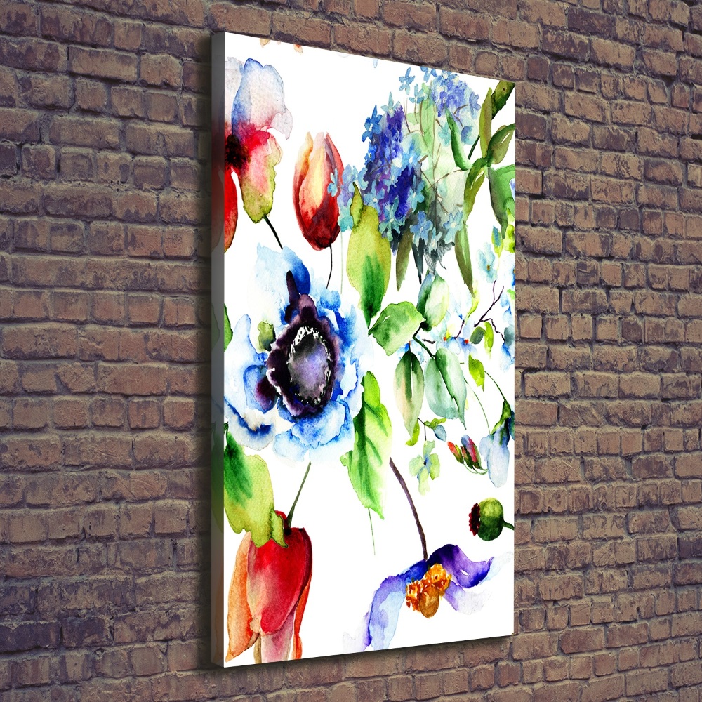 Large canvas wall art Field flowers