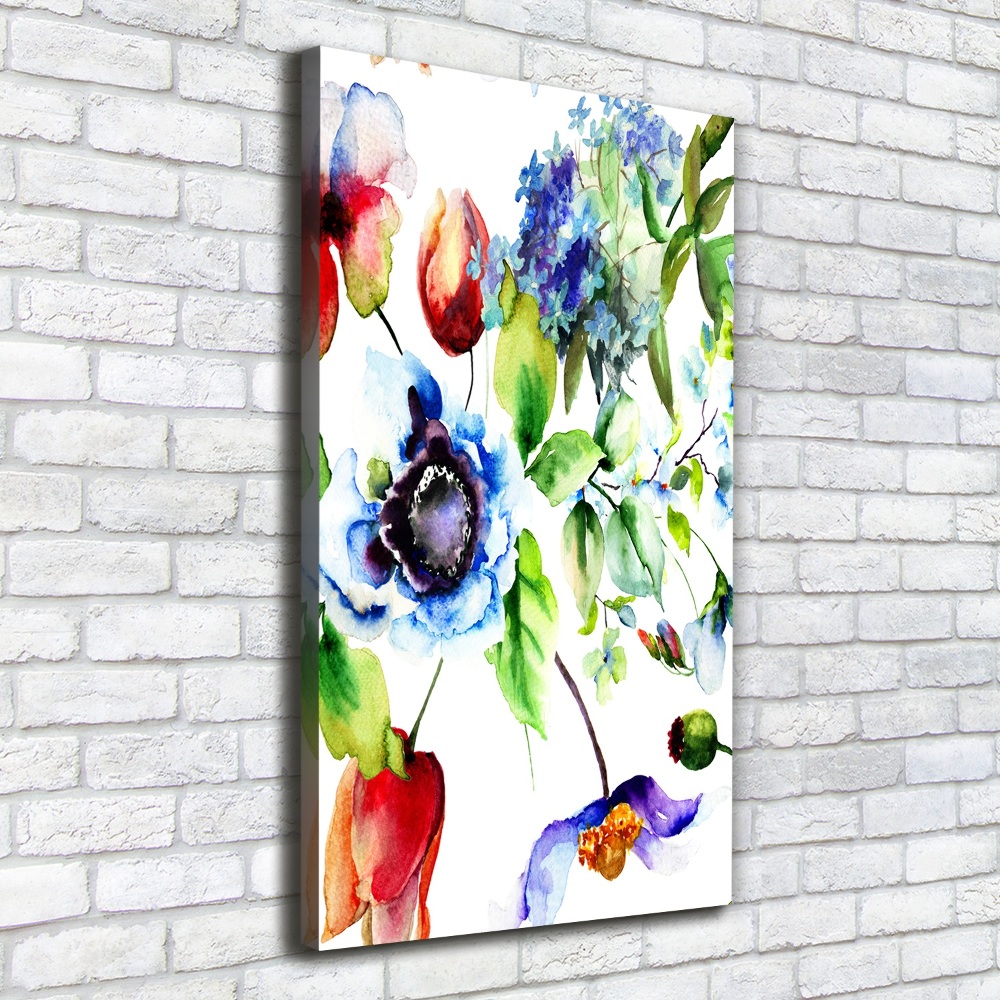 Large canvas wall art Field flowers