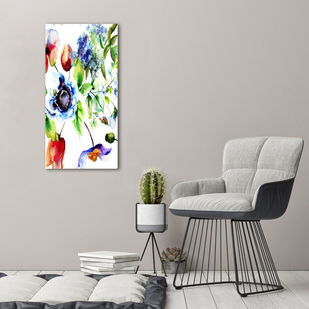 Large canvas wall art Field flowers