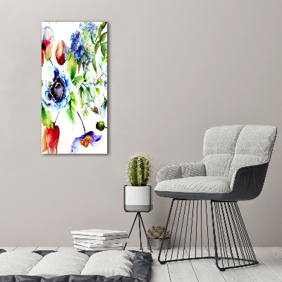 Large canvas wall art Field flowers