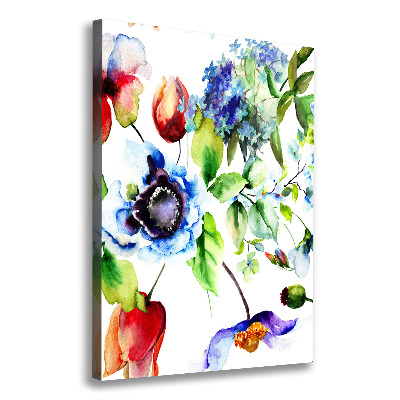 Large canvas wall art Field flowers