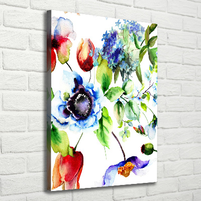 Large canvas wall art Field flowers