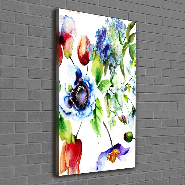 Large canvas wall art Field flowers