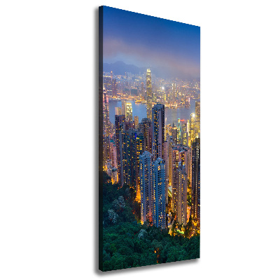 Wall art canvas Hong Kong at night