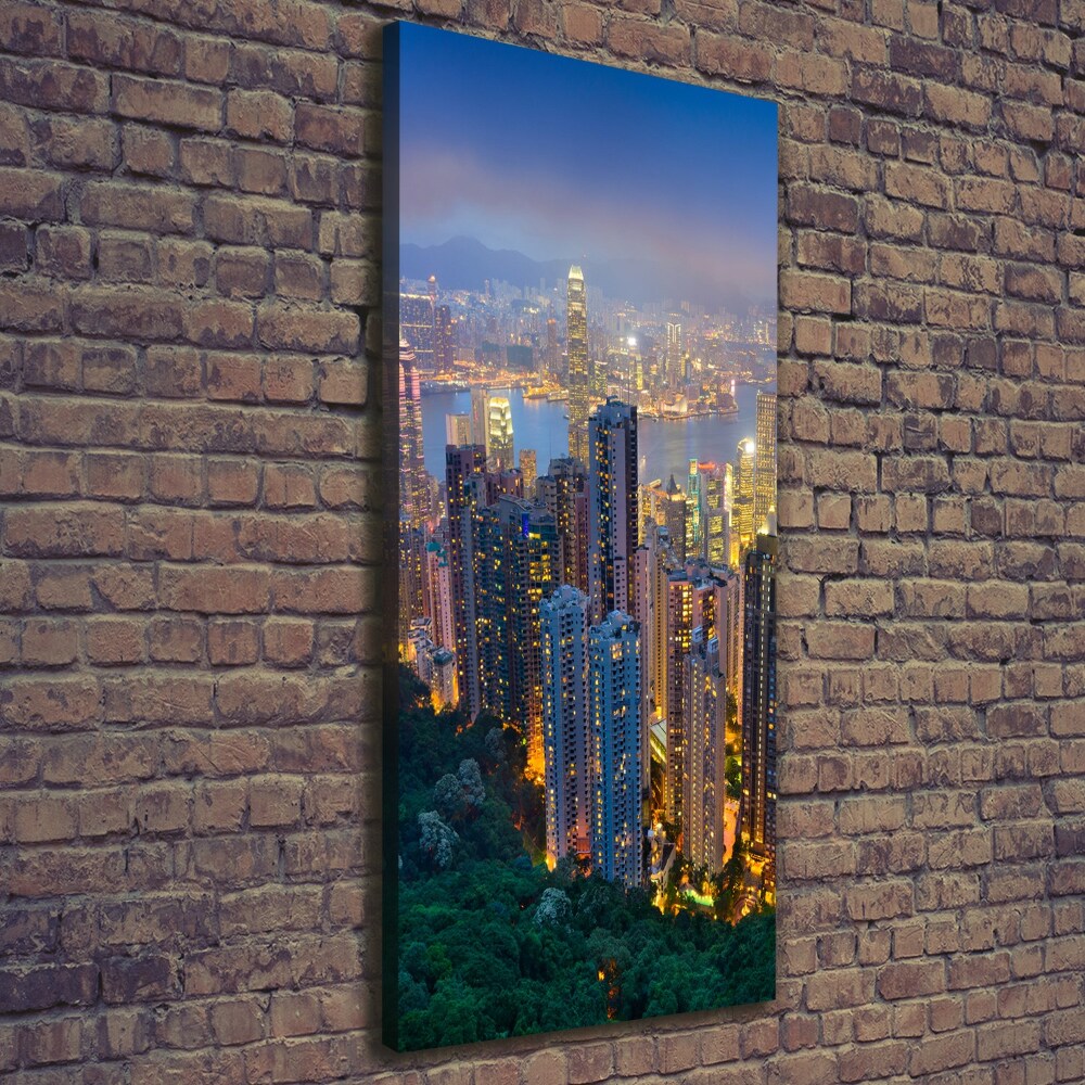 Wall art canvas Hong Kong at night