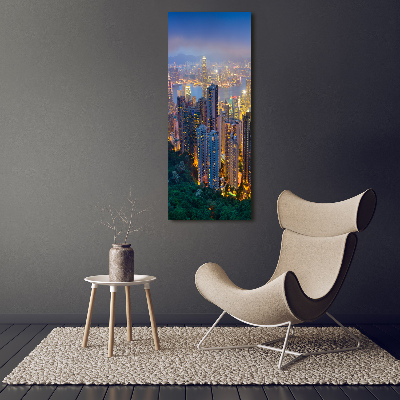 Wall art canvas Hong Kong at night