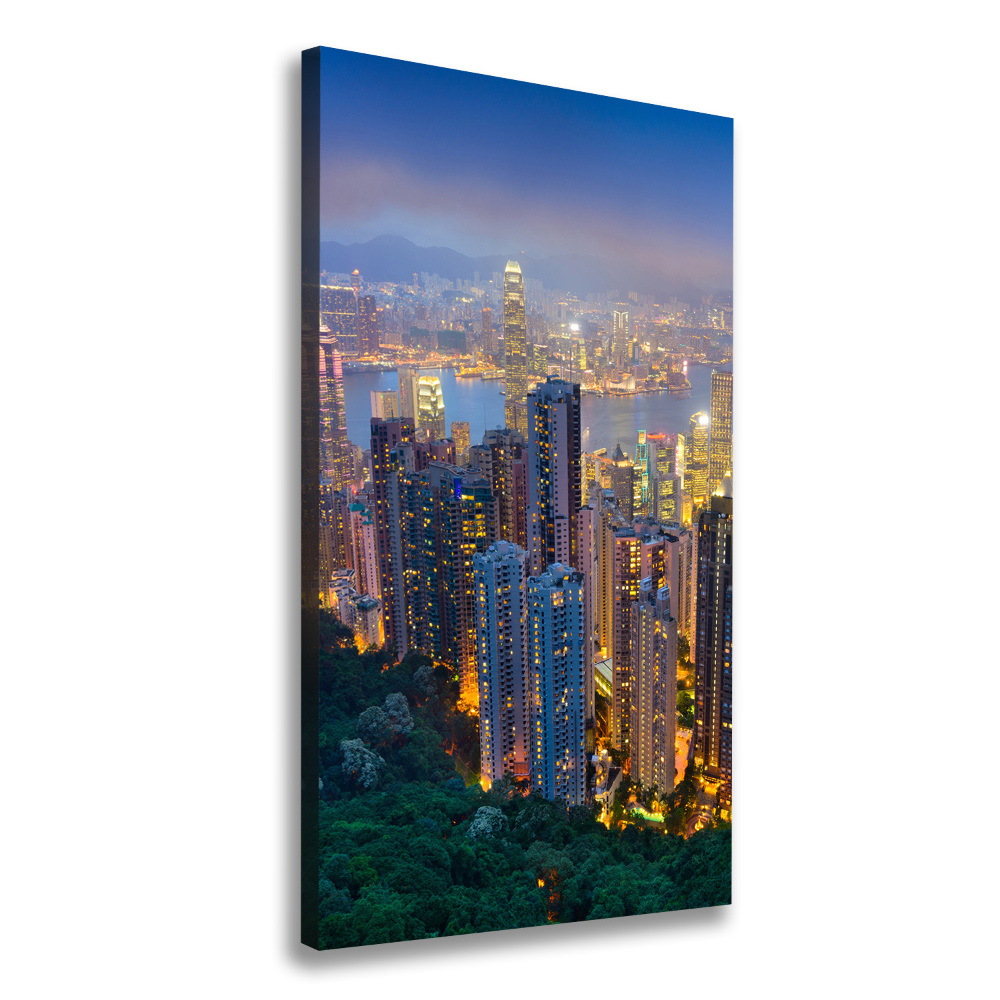 Wall art canvas Hong Kong at night