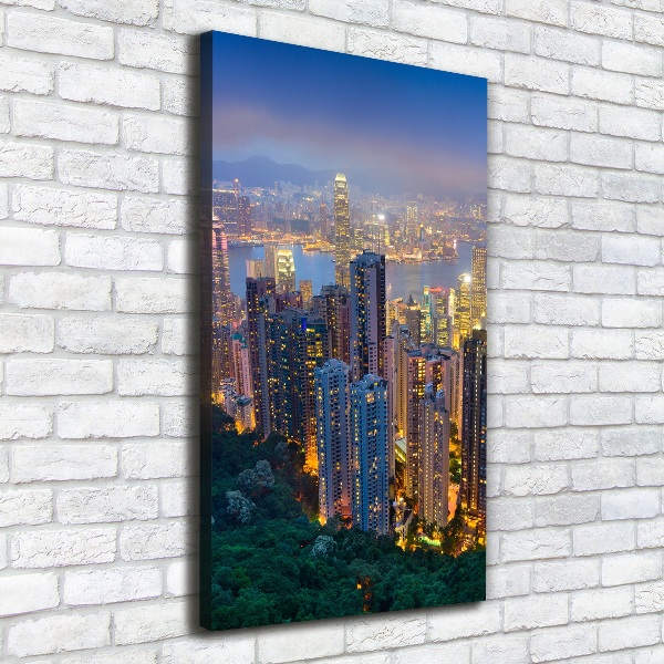 Wall art canvas Hong Kong at night