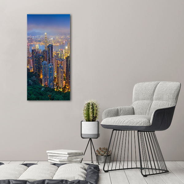 Wall art canvas Hong Kong at night