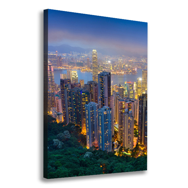 Wall art canvas Hong Kong at night